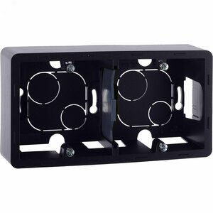 Коробка для накладного монтажа 2-местная антрацит INSPIRIA