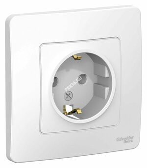 BLANCA скрытой установки розетка с заземлением без шторок, 16А, 250В, белый