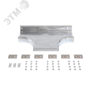Ответвитель DPT Т-образный горизонтальный 400х50 в комплекте с крепежными элементами и соединительными пластинами