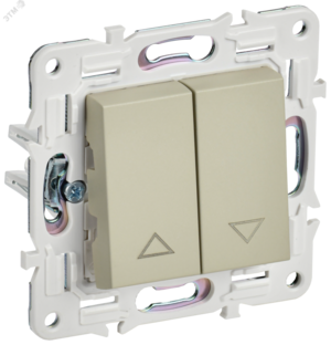 SKANDY Выключатель жалюзи 10А SK-V12B бежевый IEK