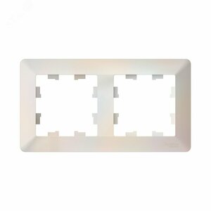 ATLASDESIGN AIR 2-постовая РАМКА, ЖЕМЧУГ/дымчатый белый