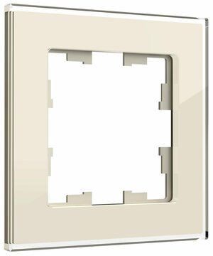 BRITE Рамка 1 пост РУ-1-2-БрВа стекло ванильный