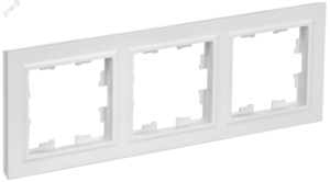 BRITE Рамка 3-местная РУ-3-БрАБ арктический белый IEK