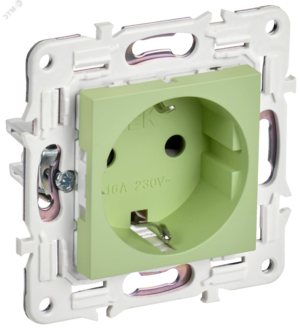SKANDY Розетка с заземлением без защитных шторок 16А SK-R05G мятный IEK