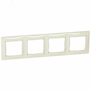 Рамка 4-местная слоновая кость VALENA