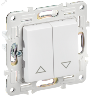 SKANDY Выключатель жалюзи 10А SK-V12W арктический белый IEK