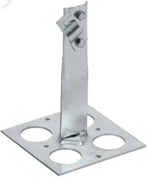 Держатель проводника круглого 6-10мм винтовой для плоской кровли h=150мм оцинкованная сталь IEK