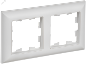 BRITE Рамка 2-местная РУ-2-БрАБ арктический белый/белый IEK