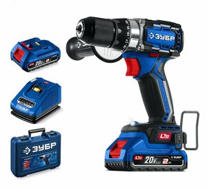 Дрель-шуруповерт, бесщеточная 20 В, 70 Н·м, 2 АКБ LMS 2 А·ч, кейс, ПРОФЕССИОНАЛ