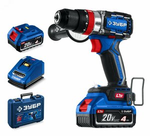 Дрель-шуруповерт бесщеточная, ударная 20 В, 70 Н·м, 2 АКБ LMS 4 А·ч, кейс, ПРОФЕССИОНАЛ