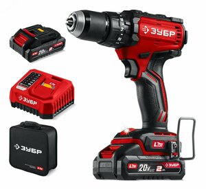 Дрель-шуруповерт бесщеточная, ударная 20 В, 65 Н·м, 2 АКБ LMS 2 А·ч, сумка