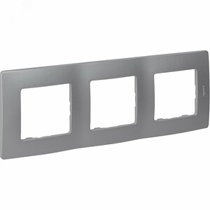 Рамка 3-местная алюминий ETIKA