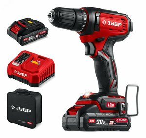 Дрель-шуруповерт 20 В, 40 Н·м, 2 АКБ LMS 2 А·ч, сумка