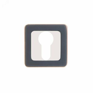 Накладка декоративная (комплект) под цилиндровый механизм замка, АЛЛЮР АРТ ET-S1 ORB/CP (4252) тёмная медь