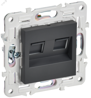 SKANDY Розетка компьютерная двойная RJ45 кат.5E SK-K03T титан IEK