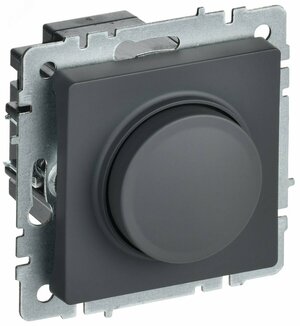 BRITE Светорегулятор поворотно-нажимной 600Вт     СС10-1-0-БрГ графит IEK