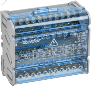 TEKFOR Шины на DIN-рейку (кросс-модуль) ШНК 4х11 3L+PEN IEK