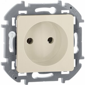 Розетка 1-местная без заземления без защитных шторок 16А слоновая кость INSPIRIA