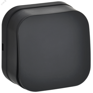 GLORY Выключатель 1-клавишный для открытой установки 10А ВС20-1-0-ХЧм черный матовый IEK