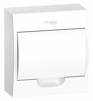 Щит распределительный навесной белый дверь белая на 8 модулей IP40 Easy9