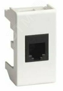 VIVA Розетка компьютерная RJ45 категория 5е экранированная 1 модуль белая