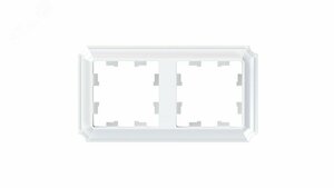 ATLASDESIGN ANTIQUE 2-постовая рамка, универсальная, БЕЛЫЙ