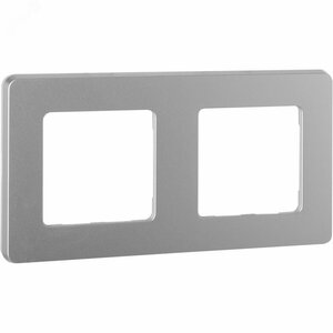 Рамка 2-местная алюминий INSPIRIA
