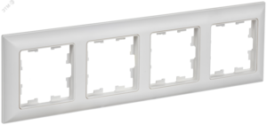 BRITE Рамка 4-местная РУ-4-БрАБ арктический белый/белый IEK