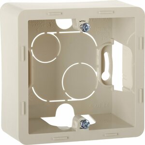 Коробка для накладного монтажа 1-местная слоновая кость INSPIRIA