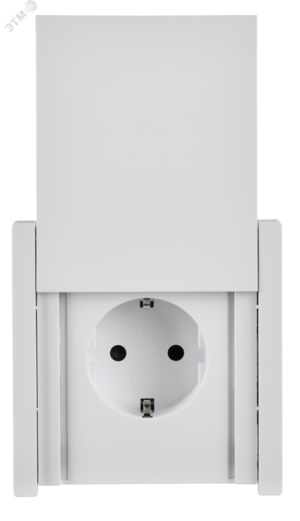 FORTE&PIANO Розетка 1-местная с заземлением с защитными шторками и крышкой винтовое крепление 16А IP44 FP221 белый IEK