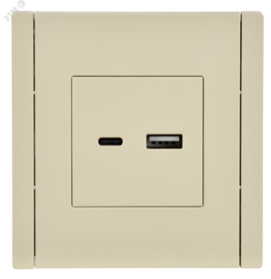 FORTE&PIANO Розетка USB A+C 18Вт FP451 ваниль IEK