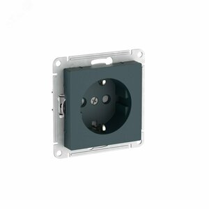 ATLASDESIGN РОЗЕТКА с заземлением со шторками, 16А, быстрозажимные клеммы, ИЗУМРУД