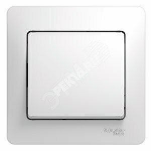 GLOSSA Выключатель одноклавишный в сборе белый 1