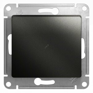 GLOSSA Кнопка нажимная схема 1 антрацит в рамку
