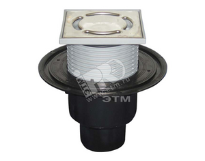 Трап вертикальный 310N.2 с решеткой в подрамнике 123х123мм с незамерзающим запахозапирающим устройством DN 50/75/110