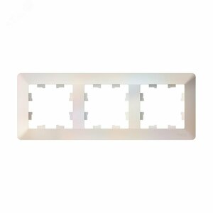 ATLASDESIGN AIR 3-постовая РАМКА, ЖЕМЧУГ/дымчатый белый