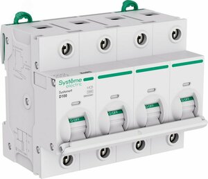 Автоматический выключатель (АВ) 27мм D 100A 4P 10 kA 400В Systeme9