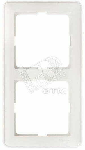 W59 Рамка 2 поста белая