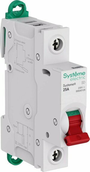 Выключатель нагрузки (ВН) 1P 25A 230В Systeme9