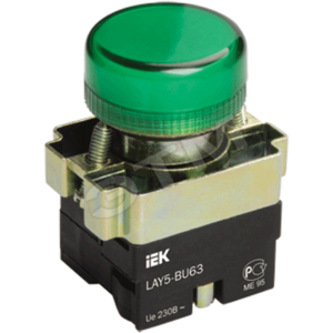 Индикатор LAY5-BU65 желтого цвета 22мм