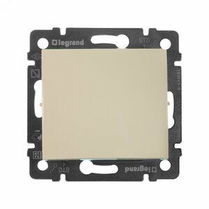 Выключатель одноклавишный, в рамку, слоновая кость (774301)