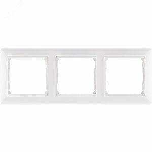 VALENA Рамка 3 поста горизонтальная белая