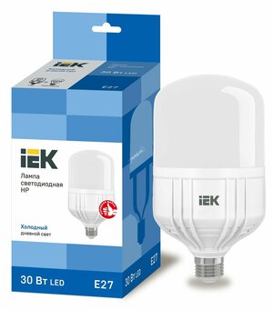 Лампа светодиодная LED 30вт Е27 дневной (LLE-HP-30-230-65-E27)