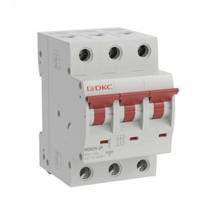 Выключатель автоматический трехполюсный 20А C MD63H-3PC20 10кА