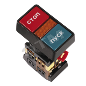 Кнопка PPBB-30N Пуск-Стоп с подсветкой неон 1з+1р 240В