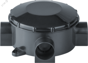 Коробка NSS-DB-70-35-BL распаячная открытого монтажа трехрожковая черная d70x35