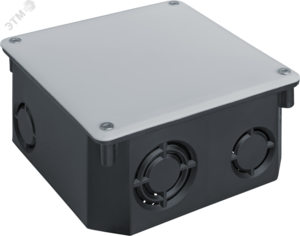 Коробка NSS-DB-SW-100-100-50-BL распаячная скрытого монтажа с крышкой черная 100х100х50