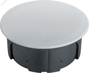 Коробка NSS-DB-SW-68-30-BL распаячная скрытого монтажа для твердых стен с крышкой черная d68х30