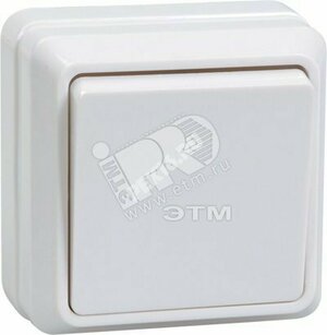 ОКТАВА Выключатель одноклавишный наружный бежевый 10А