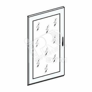 Дверь комплектного шкафа прозрачная 550мм 4 ряда